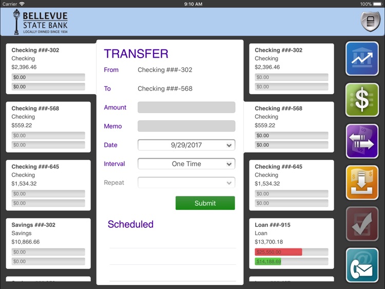 Bellevue State Bank for iPad