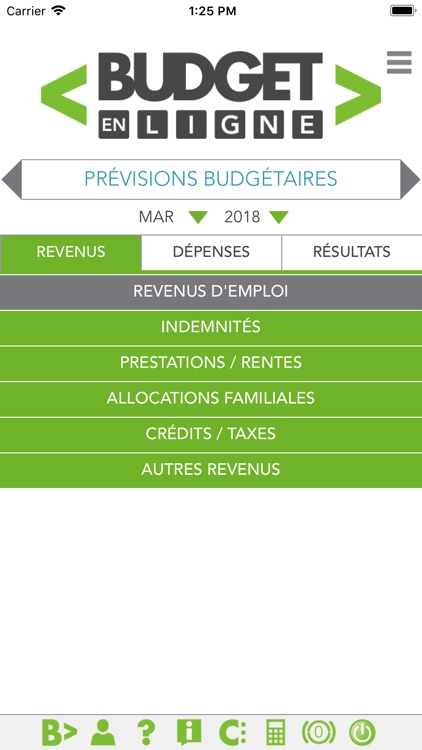 Budget en ligne