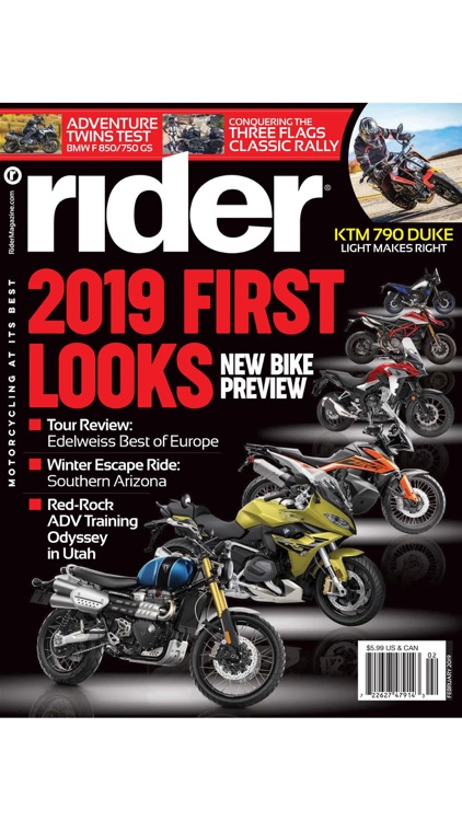 Rider Magazine, Motorcycling at its Best