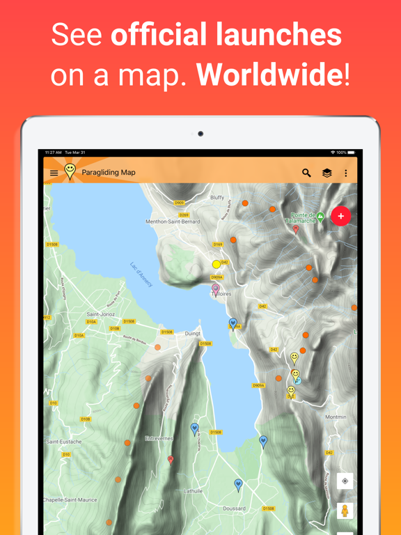Paragliding Map screenshot