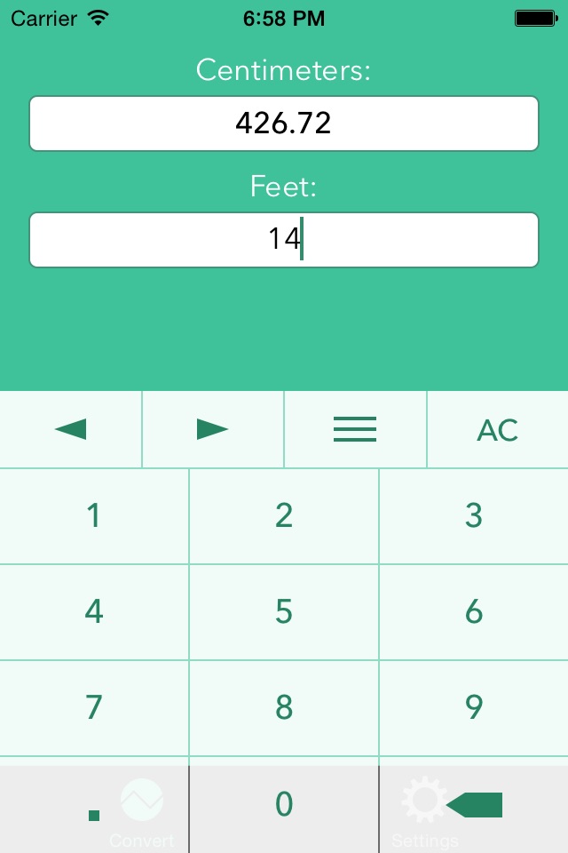 Feet To Centimeters screenshot 2