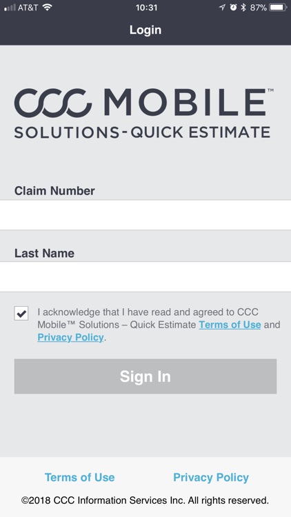 CCC Mobile™ - Quick Estimate
