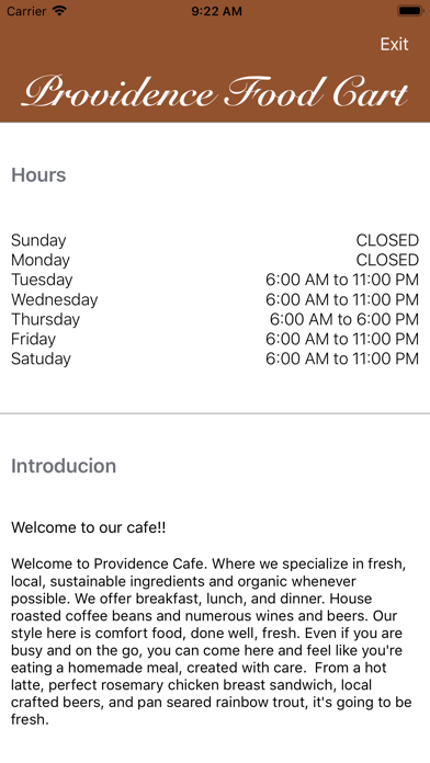 Providence Cafe screenshot 4