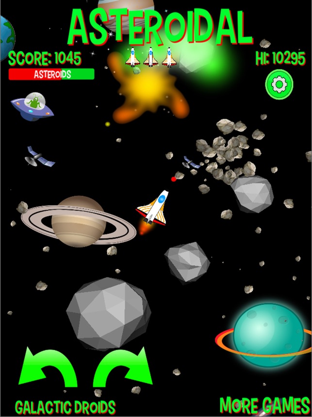 Asteroidal Pro, game for IOS
