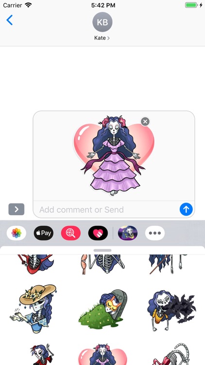 Skeleton Witch Stickers Pack screenshot-8