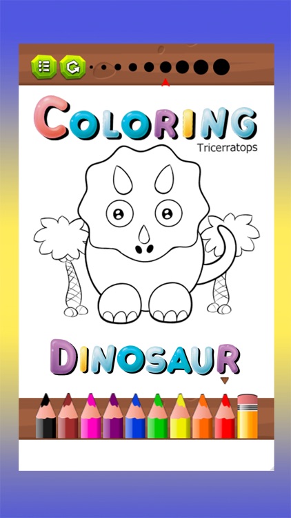 Toddler Dinosaur Coloring Game