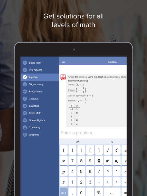 iPad Image of Mathway: Math Problem Solver