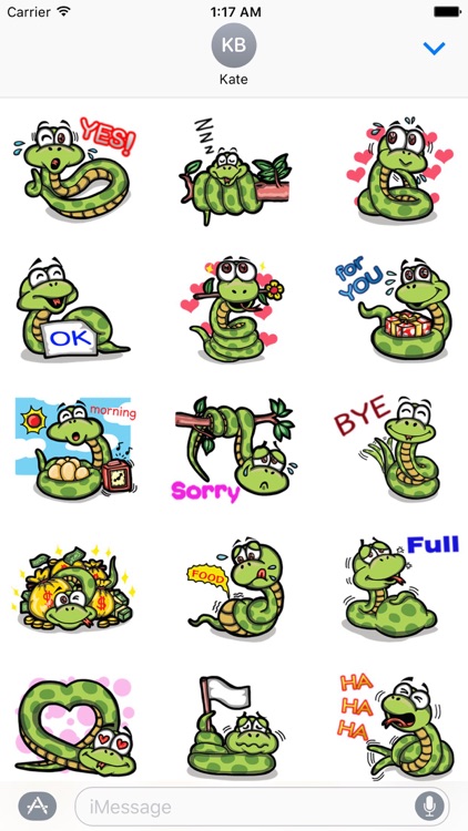 Cute Small Snake Emoji Sticker