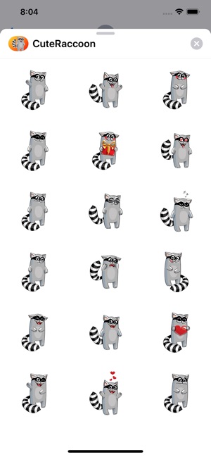 Cute Raccoon Sticker - fc(圖2)-速報App