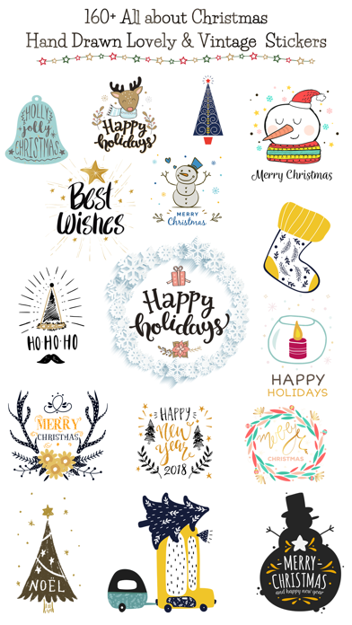 How to cancel & delete Hand Drawn Vintage Christmas from iphone & ipad 1