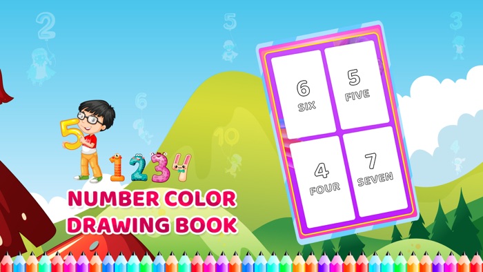 Number Colour Drawing Book