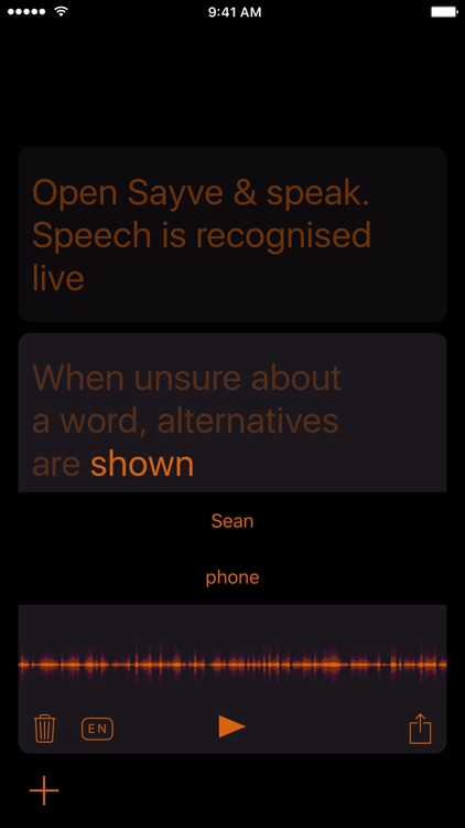 Sayve: record and transcribe