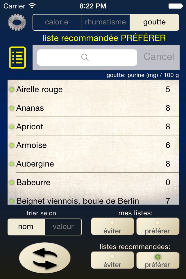 Purine-kcal-Rheumatism screenshot 3