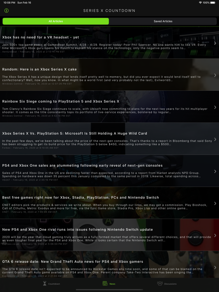 Countdown for Xbox Series X