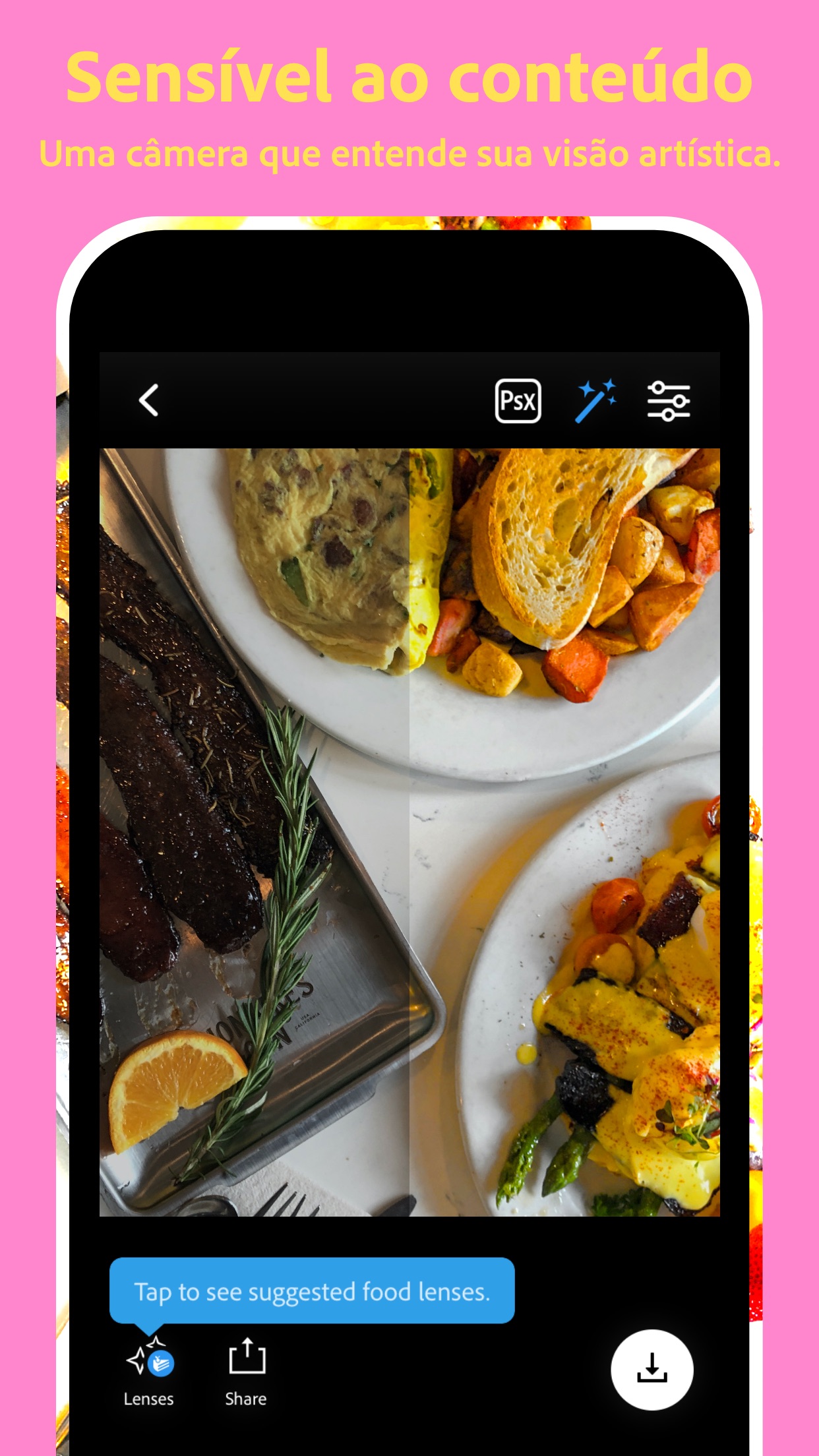 Screenshot do app Photoshop Camera