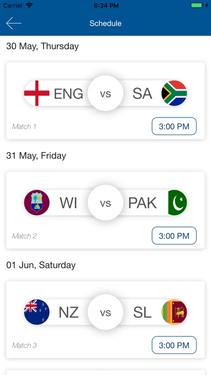 Worldcup Schedule 2019