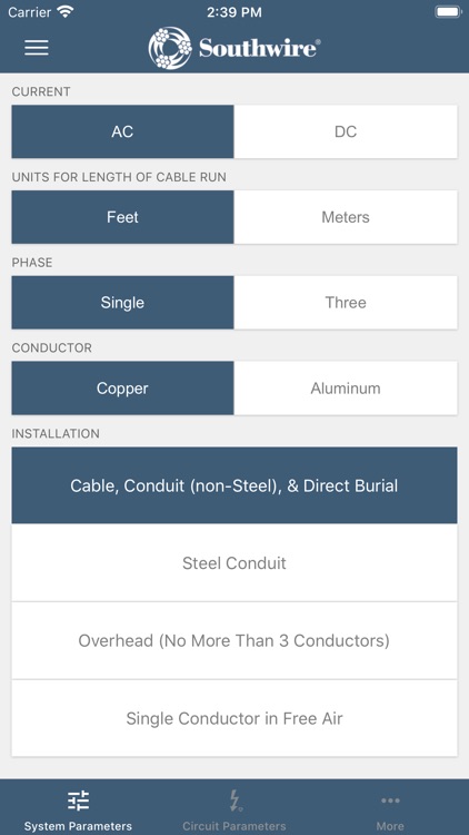 Southwire® Voltage Drop Calc