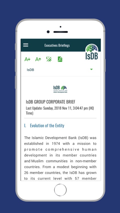 IsDB Executives Briefings