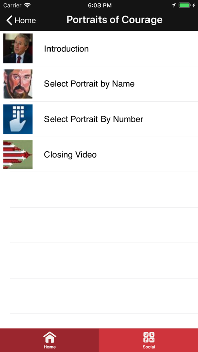 How to cancel & delete Portraits of Courage Exhibit from iphone & ipad 3