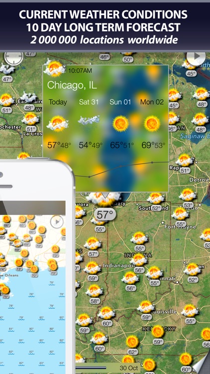 Weather and wind map