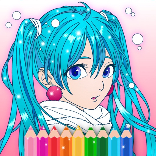 Kawaii Anime Coloring Book iOS App