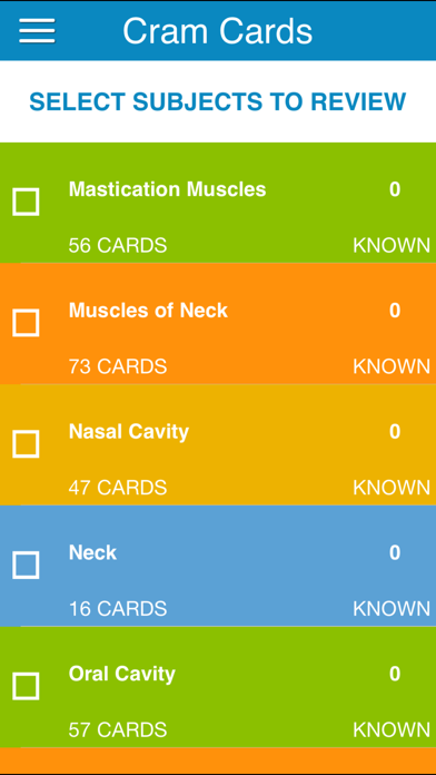 How to cancel & delete NBDE Anatomy/Histo Cram Cards from iphone & ipad 3