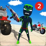 Neon Iron Stickman Superhero 2