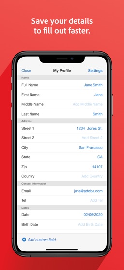 Adobe Fill & Sign－Form Filler app screenshot