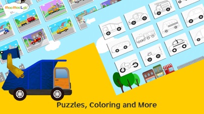 How to cancel & delete Car and Truck - Puzzles, Games, Coloring Activities for Kids and Toddlers by Moo Moo Lab from iphone & ipad 2