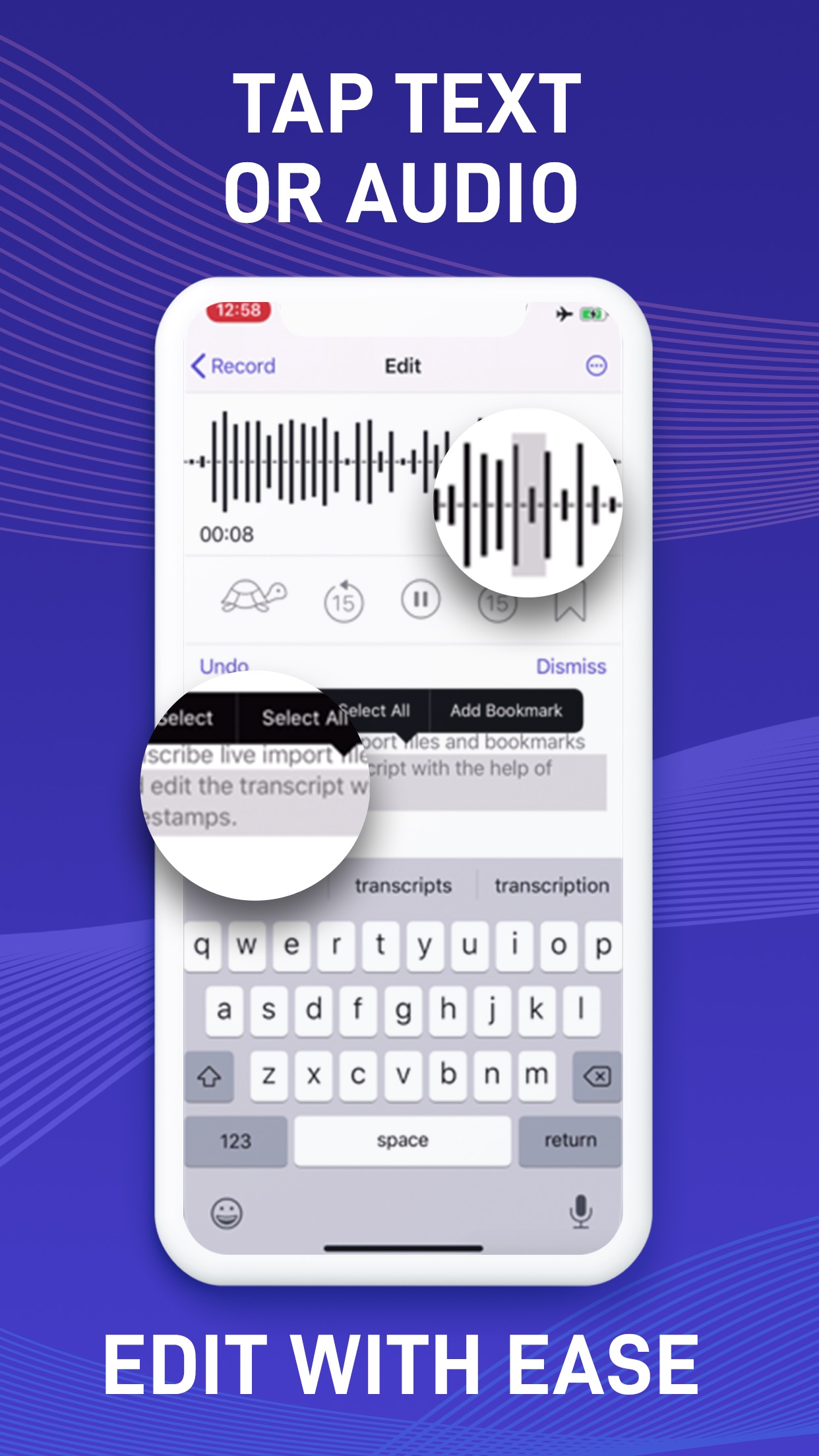 Screenshot do app Ada Dictation - Speech to Text