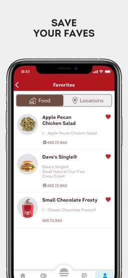 Wendy’s app screenshot