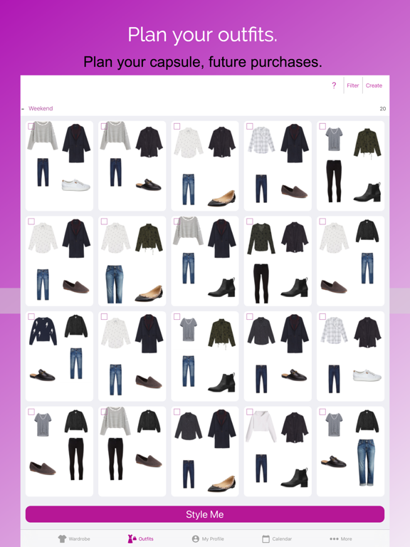 Pureple Outfit Planner, Closet Organizer & Stylist screenshot