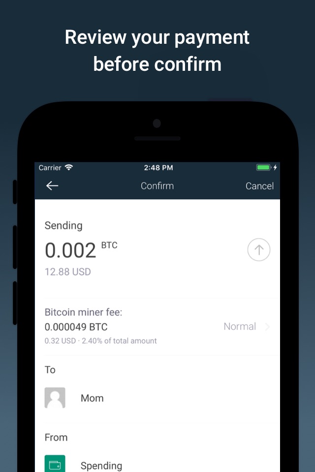 Copay Bitcoin Wallet screenshot 4