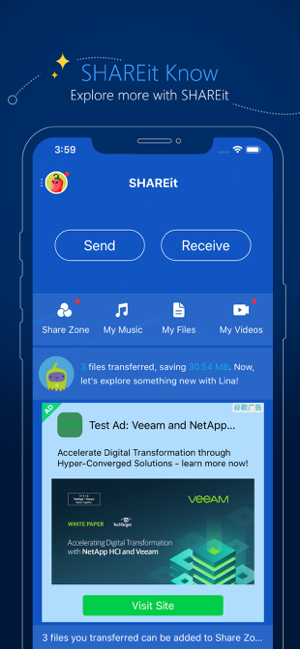 ‎SHAREit - Connect & Transfer Screenshot