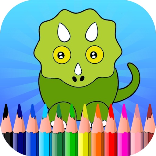 Toddler Dinosaur Coloring Game iOS App
