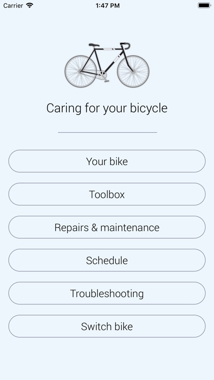 Caring for your bicycle