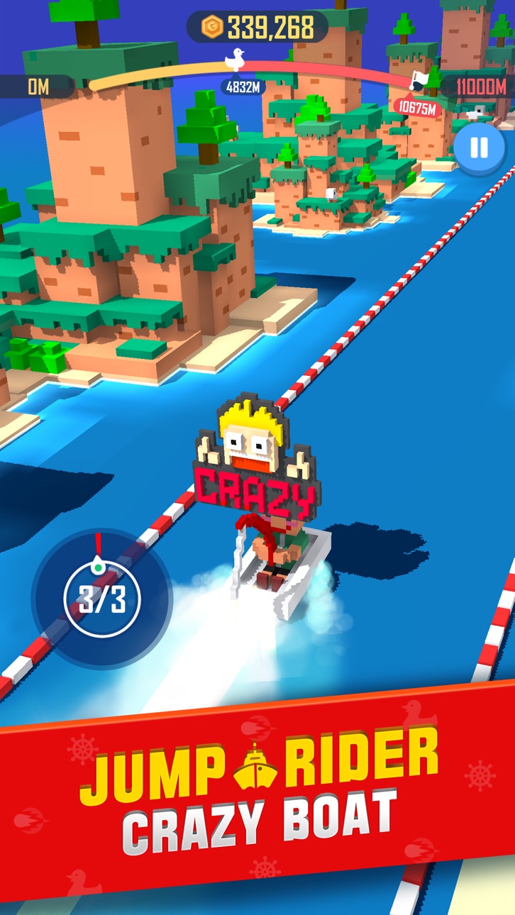 Jump Rider: Crazy Boat Hack screenshot 1 - iOS game interface