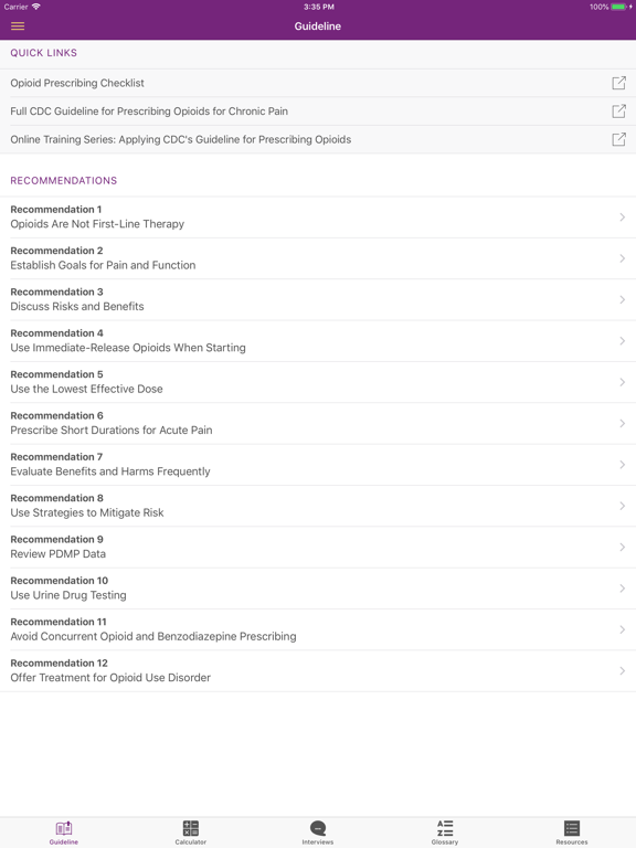 Screenshot #5 pour CDC Opioid Guideline