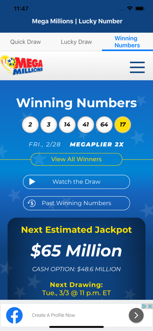 Lucky Number for Mega Millions(圖3)-速報App