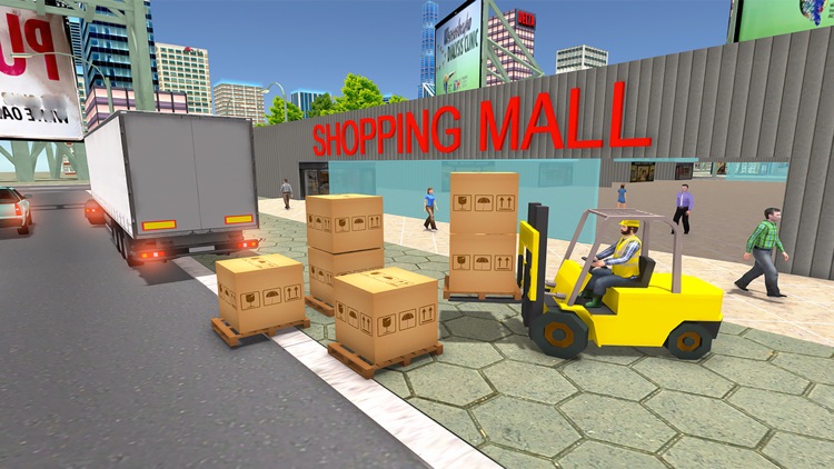 Mall Cargo Truck Forklift 3D