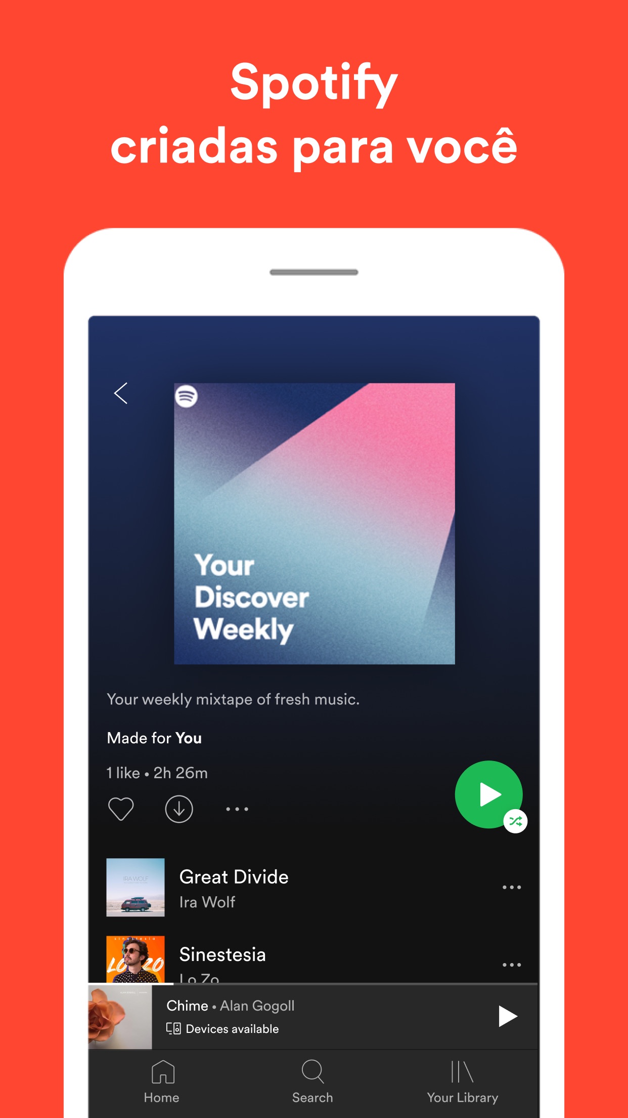 Screenshot do app Spotify - Música e Podcasts