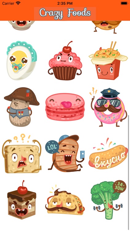 Stickers: Crazy Foods!