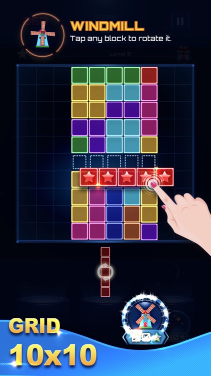 Glow Block Puzzle Game screenshot-3