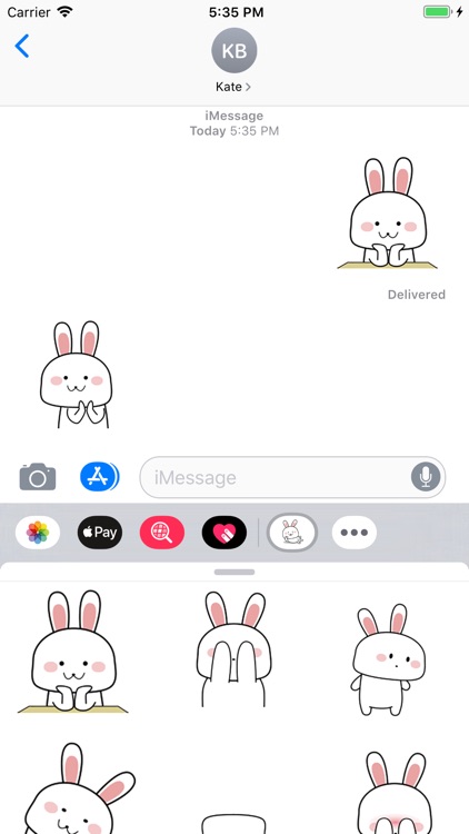 Sweet Rabbit Animated Stickers