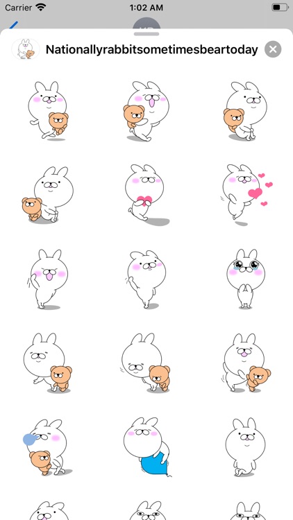 Rabbit and bear stickers