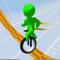 Get your unicycle and ride at a high speed, you can do many stunts with your speed