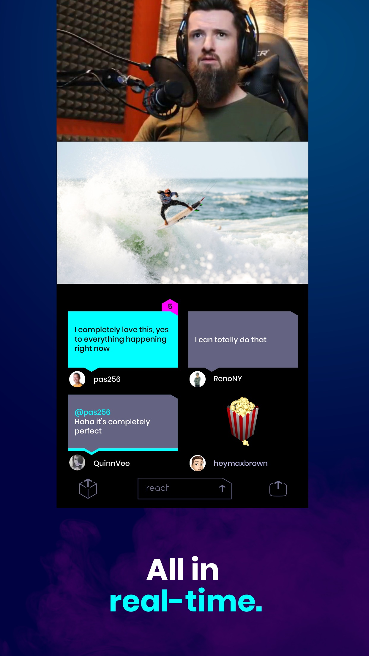 Screenshot do app Caffeine: Live Streaming