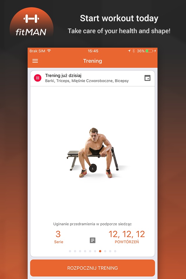 Workouts - Fit Man training screenshot 2