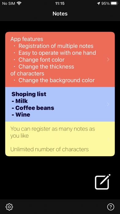 Sticky Color Notes Widget screenshot 3