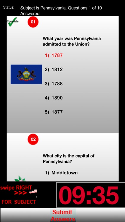 iTestSmart Statehood 01-10 US screenshot-4